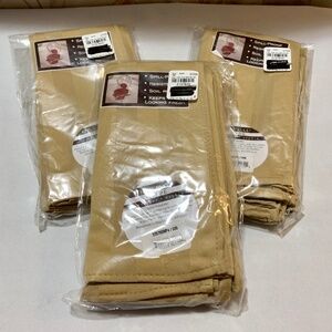 LOT OF TWELVE (12) CHATEAU MICROFIBER GOLD STRIPE NAPKINS - NEW IN PACKAGES